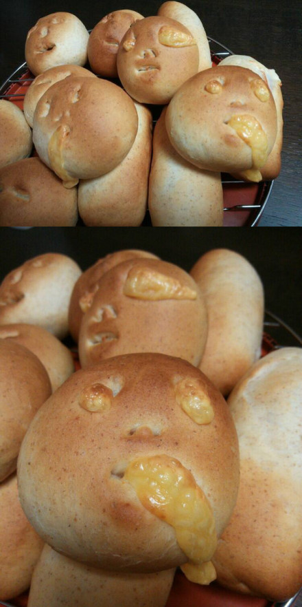 二货媳妇做的芝士面包器物gif搞笑图片