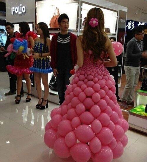 气球花裙，美丽的一塌糊涂器物gif搞笑图片