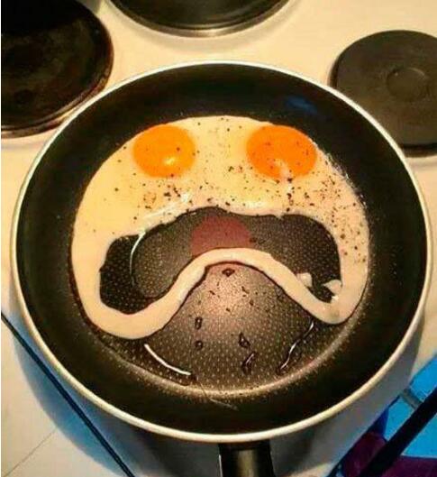 煎个蛋你是有多悲伤？器物gif搞笑图片