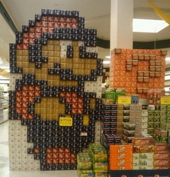 超级玛丽在商城器物gif搞笑图片