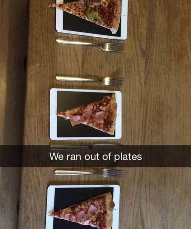 家里的盘子用完了器物gif搞笑图片