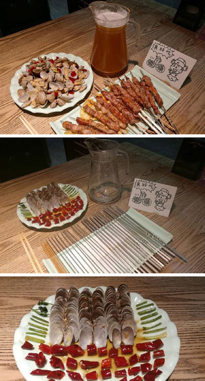 海鲜与烧烤搭配辣椒在一起真是绝配器物gif搞笑图片