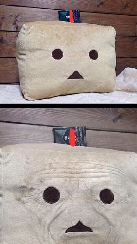 原来抱枕用久了以后，也是会变老的呢器物gif搞笑图片