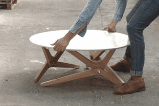 好牛的桌子器物gif搞笑图片