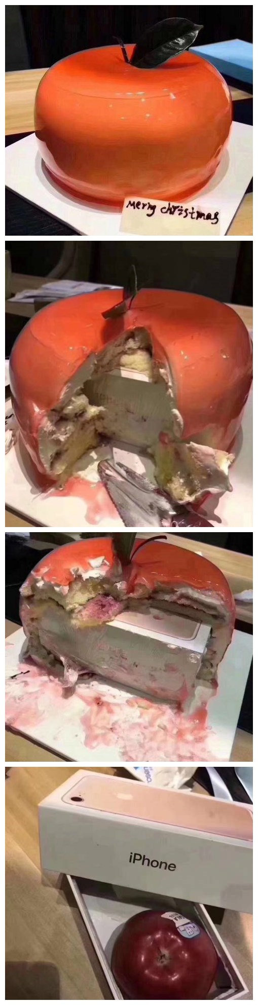 圣诞节， 有姑娘收到了这样一份圣诞礼物器物gif搞笑图片