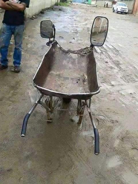 这推车挺先进的器物gif搞笑图片