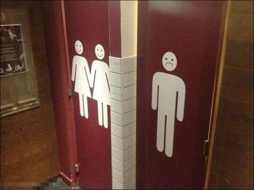 男女厕所标记，求解。。。器物gif搞笑图片