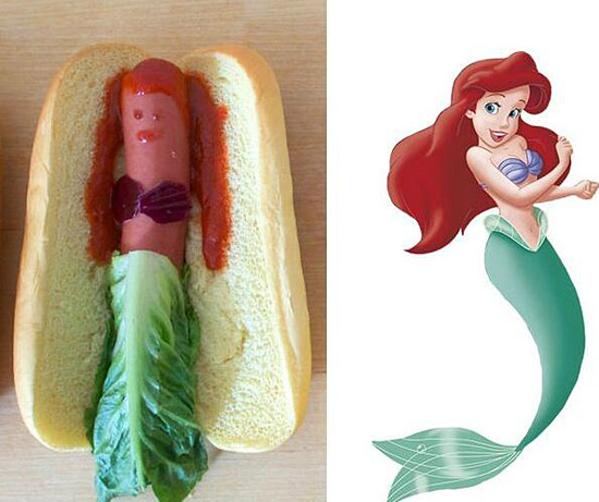 美人鱼出汉堡包版了器物gif搞笑图片