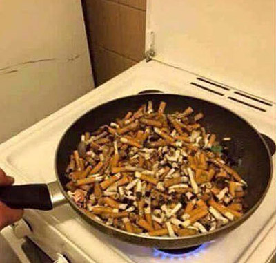 今天开荤，爆炒烟头器物gif搞笑图片