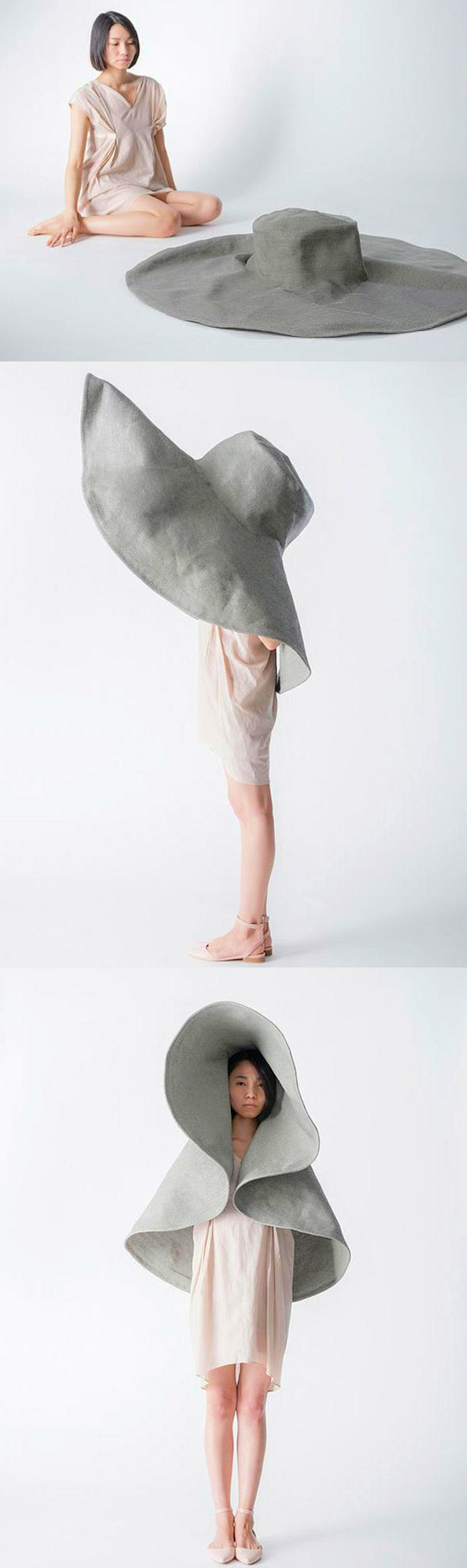 一顶巨无霸帽子器物gif搞笑图片