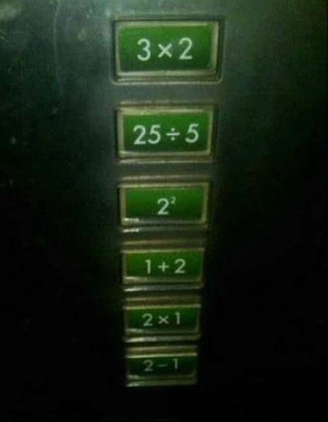 坑爹的电梯楼层按钮器物gif搞笑图片