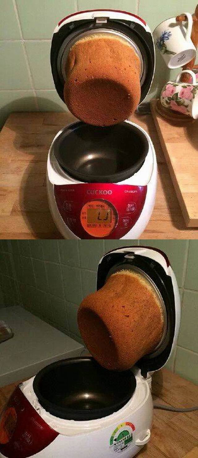 买了一个不粘锅，太神了真的不粘锅器物gif搞笑图片