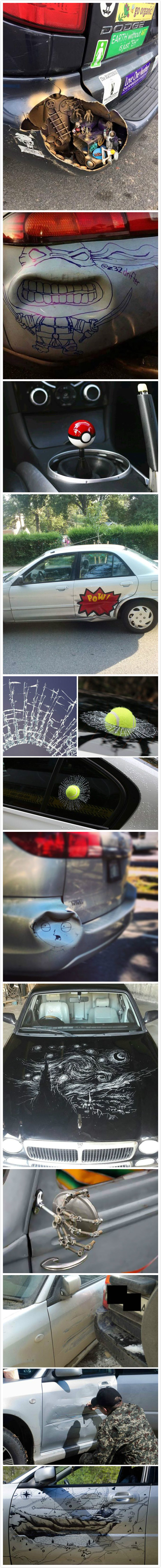 没钱修车怎么办？看看国外大神的杰作吧器物gif搞笑图片