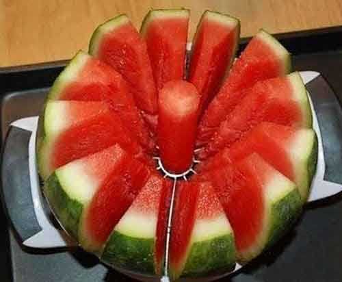 西瓜切块神器器物gif搞笑图片