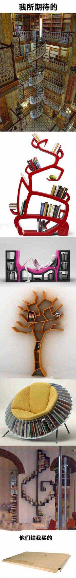 我所期待的书架器物gif搞笑图片