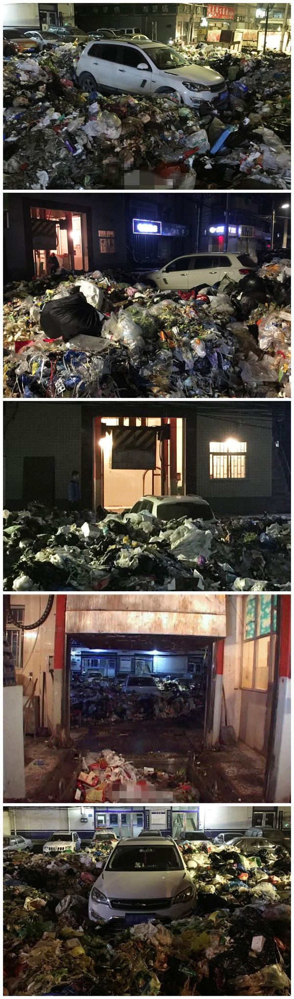 一小伙和朋友去吃饭，随手将车停在路边，不料堵住了环卫中转站的大门。吃饭回来小伙子傻眼了：爱车陷入一大堆垃圾的包围中动弹不得！器物gif搞笑图片