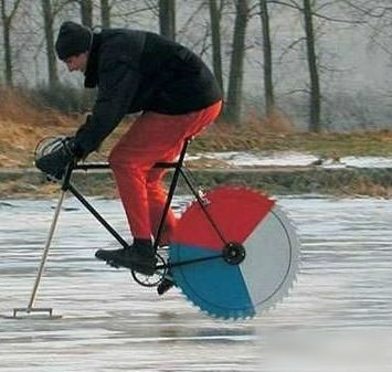 相当犀利的滑雪车器物gif搞笑图片