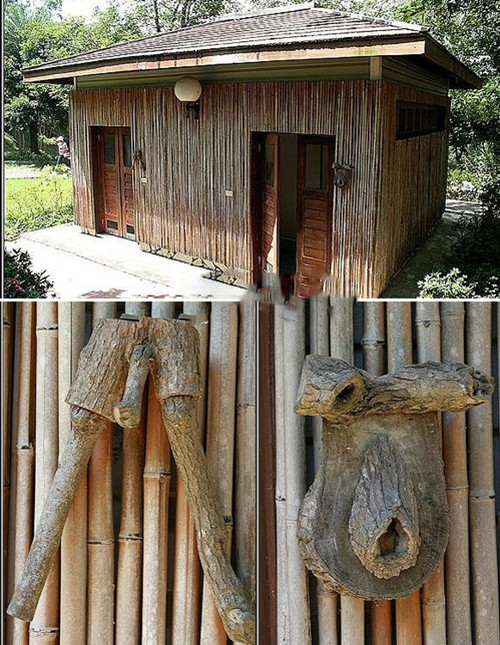 农家乐的厕所，真是醉了器物gif搞笑图片