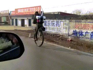 刹车怎么刹？器物gif搞笑图片