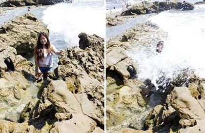 照相可要选好地方呀亲人物gif搞笑图片