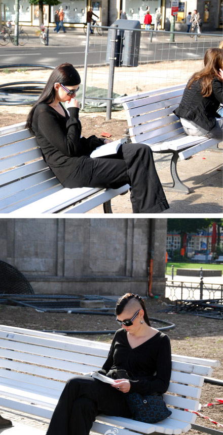 坑爹的双面美眉人物gif搞笑图片