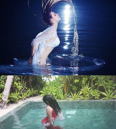 下水前闺蜜拿着第一张图给我看，让我帮她拍照人物gif搞笑图片