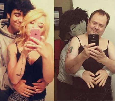 单身狗照样秀恩爱人物gif搞笑图片