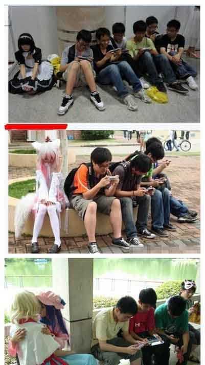 都是手机害的人物gif搞笑图片