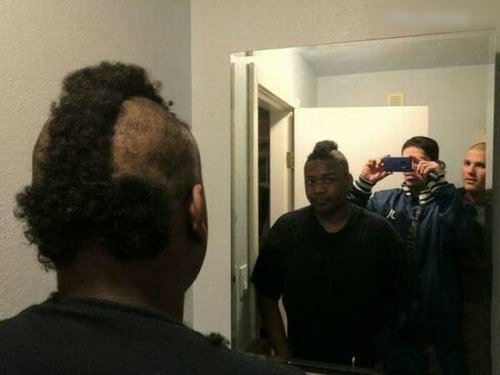 哥们你这发型碉堡了。。。人物gif搞笑图片