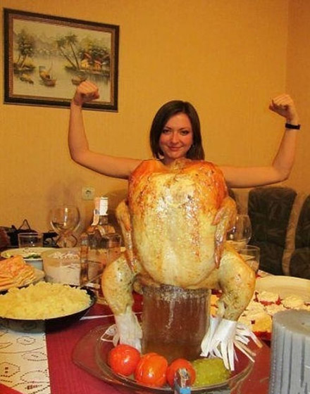 感恩节的人鸡合体人物gif搞笑图片