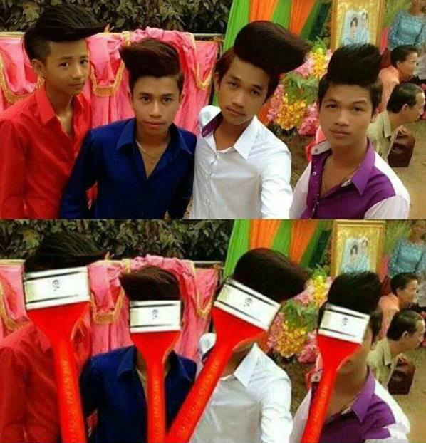 史上最接地气的发型人物gif搞笑图片