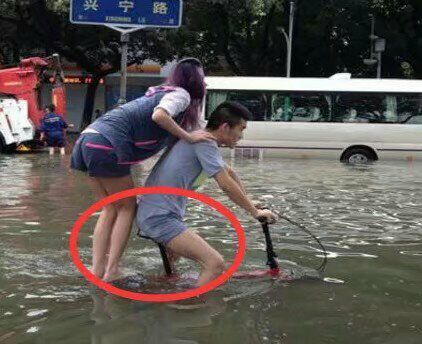 真佩服你们的勇气，小心下水盖呀人物gif搞笑图片