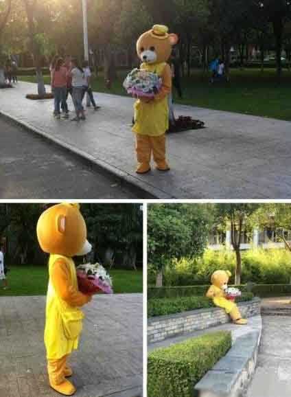 原谅他吧，妹纸！人物gif搞笑图片