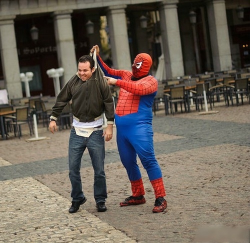 蜘蛛侠已经这么胖了？人物gif搞笑图片