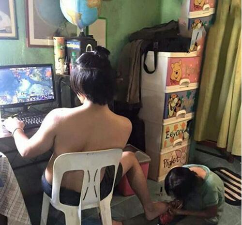 神仙般的生活？人物gif搞笑图片