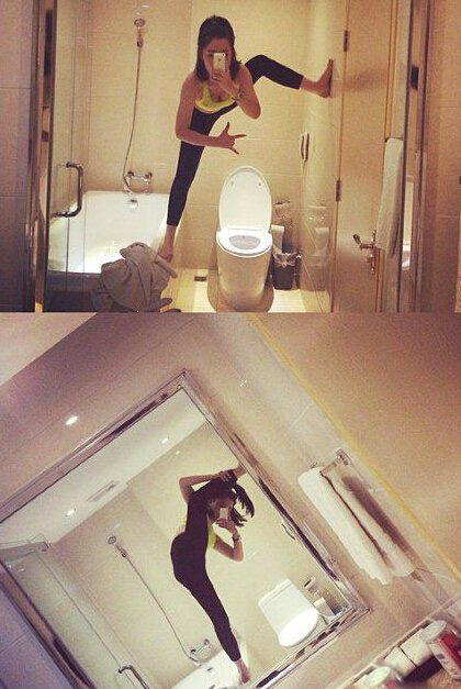 千奇百怪的自拍方式人物gif搞笑图片