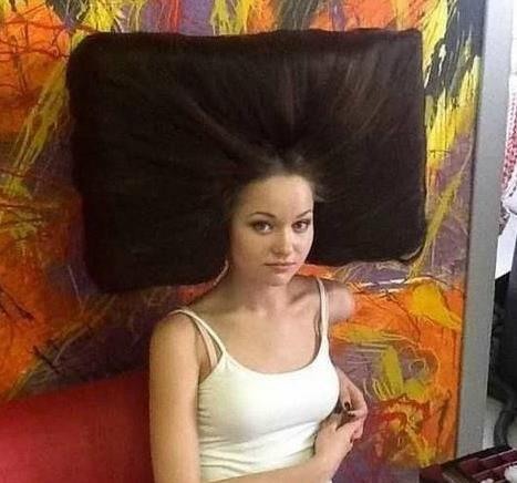 头发编成这样，和日本和服有的一拼人物gif搞笑图片