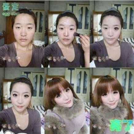 灰常会化妆的女人人物gif搞笑图片