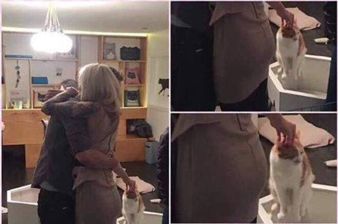 有一瞬间正牌女友觉得自己才像个小三人物gif搞笑图片