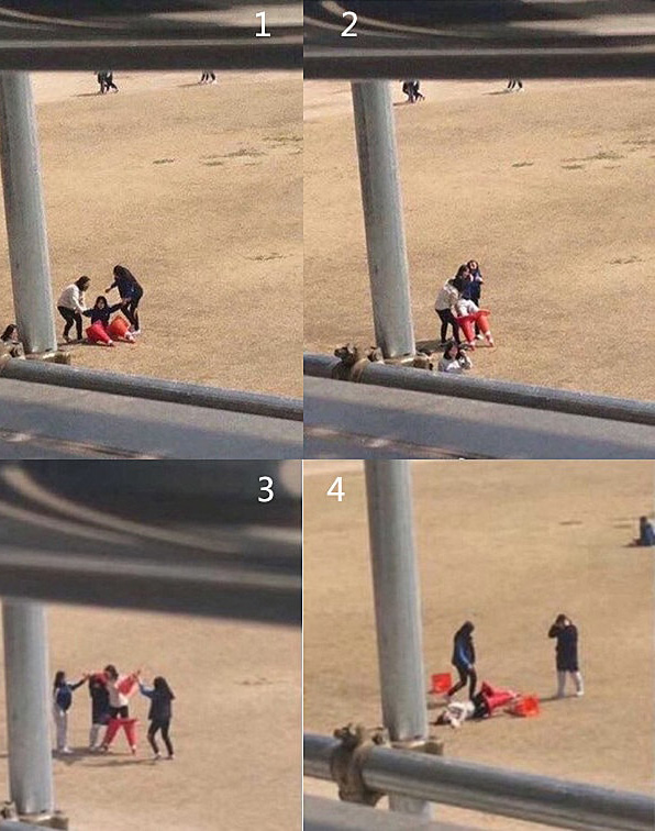 姑娘你们好会玩哦~人物gif搞笑图片