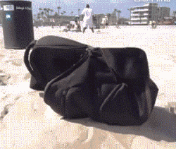 等我下次去海边，我也要试试这种玩法人物gif搞笑图片