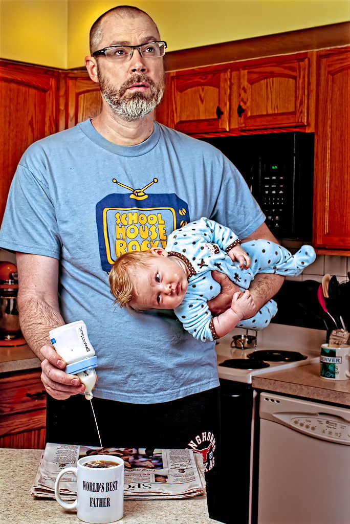 超级奶爸和他的可爱女儿人物gif搞笑图片