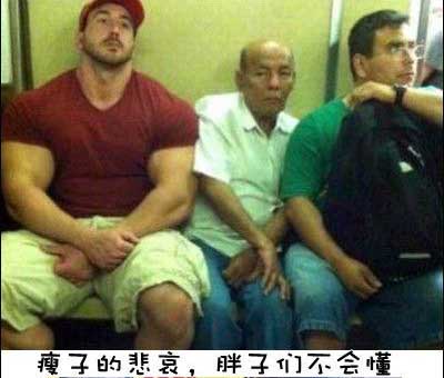 瘦子的悲哀人物gif搞笑图片