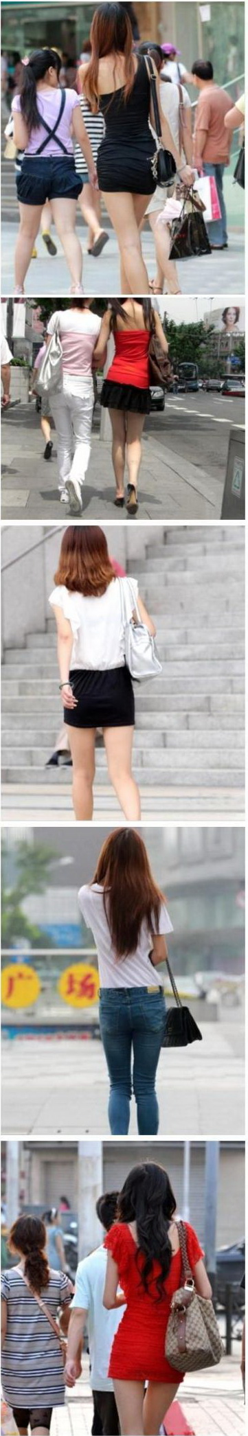 天气越来越炎热了，街上的背影美女也越来越多了人物gif搞笑图片