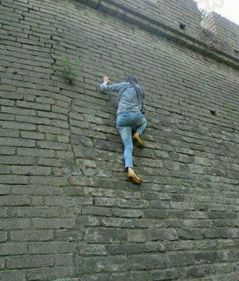 女汉子真是无所不能人物gif搞笑图片