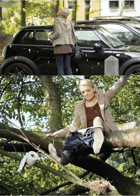 有仇必报的屌丝女人物gif搞笑图片