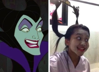 相似度100%，可以去做女魔头了人物gif搞笑图片