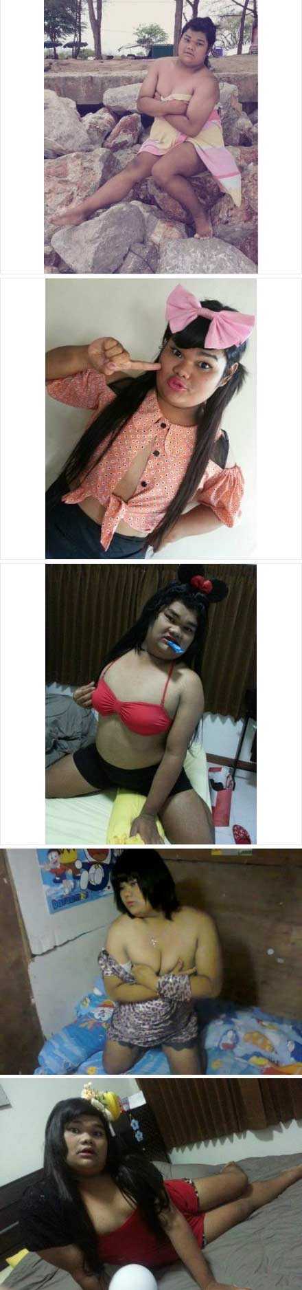 泰国“女神”宝拉最近在社交网站上火爆走轰人物gif搞笑图片