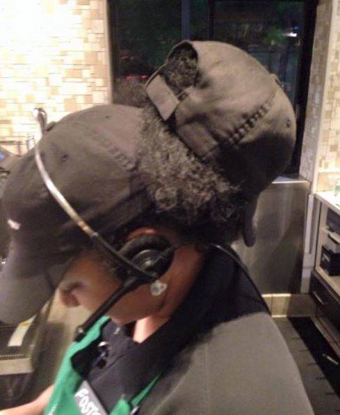 她嫌自己的头发太长，于是……人物gif搞笑图片