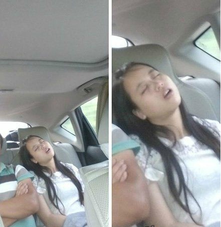 妹子睡的太销魂了人物gif搞笑图片